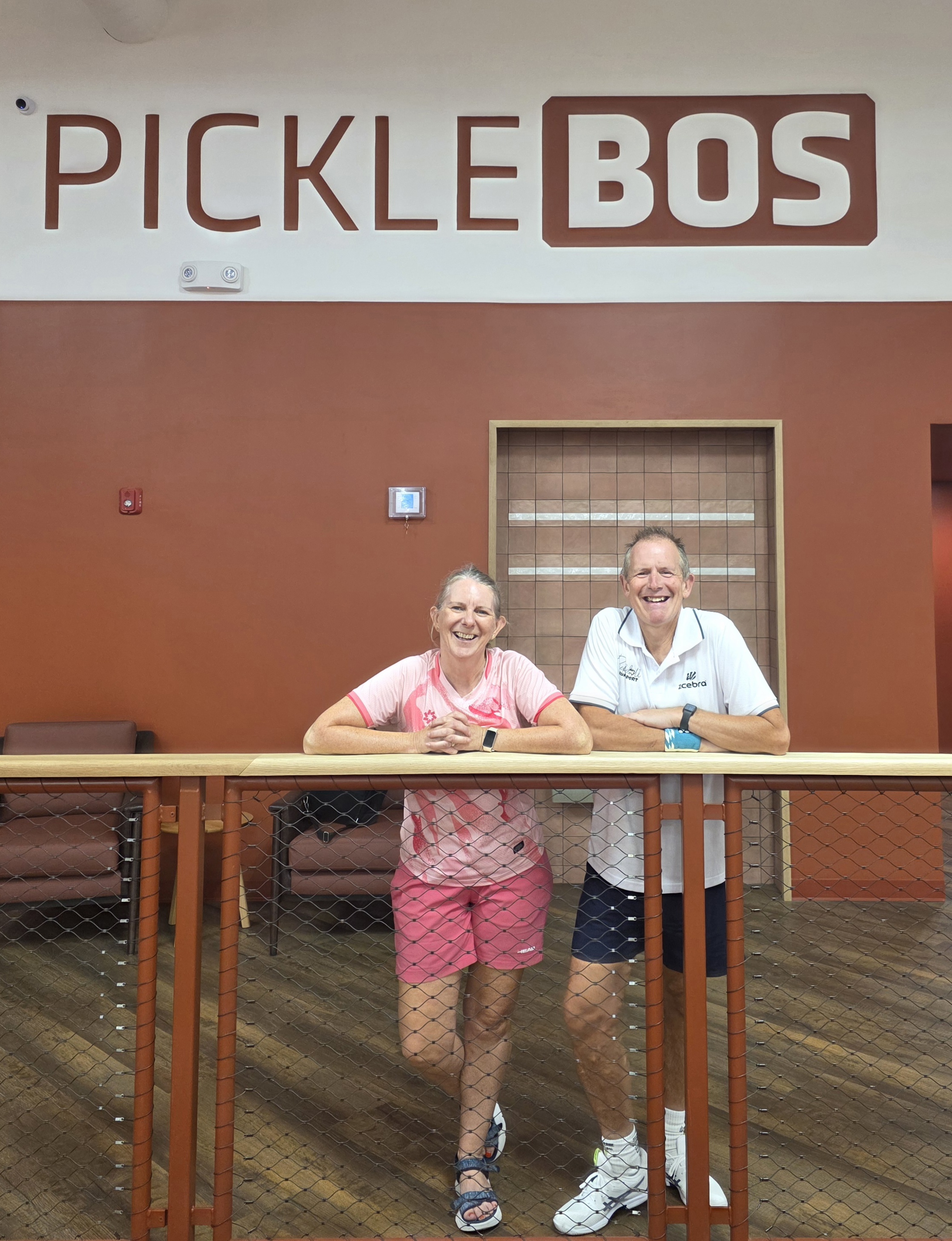 Dave and Louise at PickleBOS, Charlestown